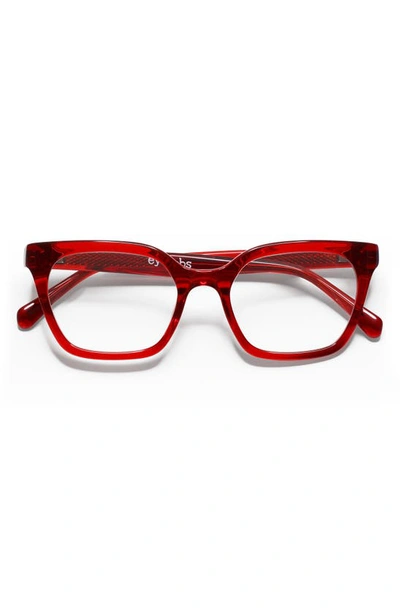 Eyebobs Overlook 51mm Reading Glasses In Red Crystal / Clear