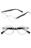Eyebobs Tv Party 44mm Reading Glasses In Clear/black / Clear