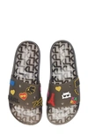 Karl Lagerfeld Thea Jelly Slide Sandal In Smoke