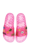 Karl Lagerfeld Thea Jelly Slide Sandal In Orchid