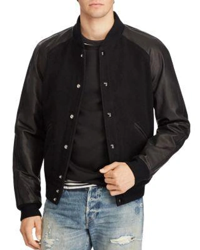 Polo Ralph Lauren Iconic Team Varsity Jacket In Polo Black | ModeSens