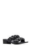 Clarks Seren 25 Braid Slide Sandal In Black