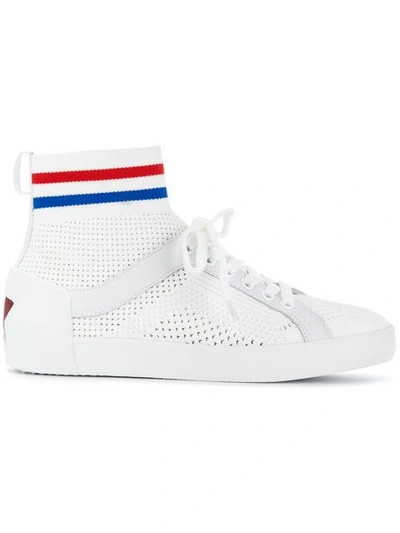 Ash Ninja High Top Sock Sneaker In White