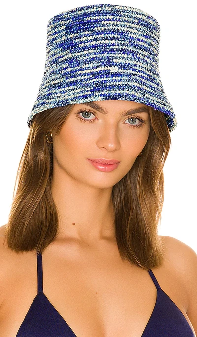 Sensi Studio The Traveler Lampshade Hat In Multicolor Blue