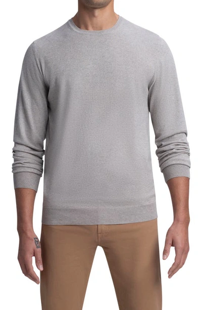 Bugatchi Men's Heathered Cotton/cashmere Crewneck Sweater In Stone