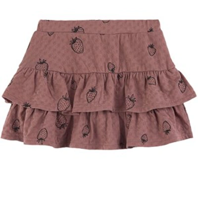 Sproet And Sprout Kids' Strawberry Printed Skirt Purple