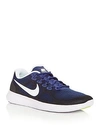 Nike Men's Free Rn 2017 Lace Up Sneakers In Binary Blue/ White-black-volt