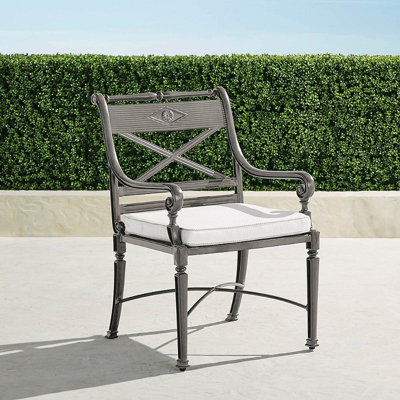 Frontgate Set Of 2 Carlisle Slate Dining Arm Chairs