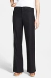 Nydj Wylie Five-pocket Linen Trousers In Black