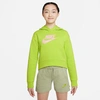 Nike Sportswear Club Fleece Big Kids' (girls') Hoodie In Atomic Green/atmosphere