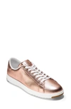 Cole Haan Grandpro Tennis Shoe In Rose Gold Leather