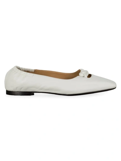 Frame Le Collina Leather Slipper Flats In Natural