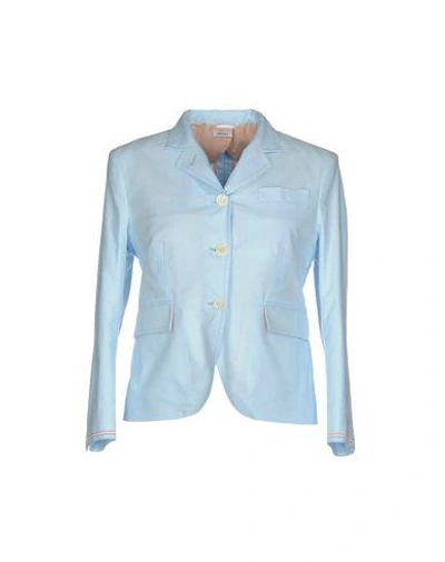 Thom Browne Suit Jackets In Sky Blue