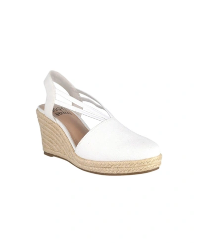 Impo Taedra Espadrille Platform Wedges Women's Shoes In White