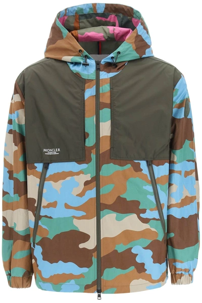 Moncler Basic Kounde Camouflage Windbreaker Jacket In Multi-colored |  ModeSens