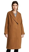 Madewell Atlas Cocoon Coat In Burnished Cedar
