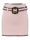 Cormio Knit Mini Skirt With Crochet Details In Pink