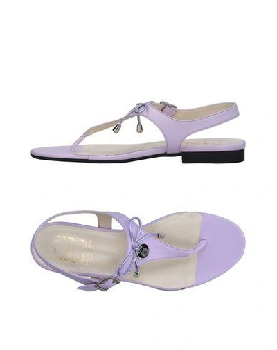 Bruno Magli Flip Flops In Lilac