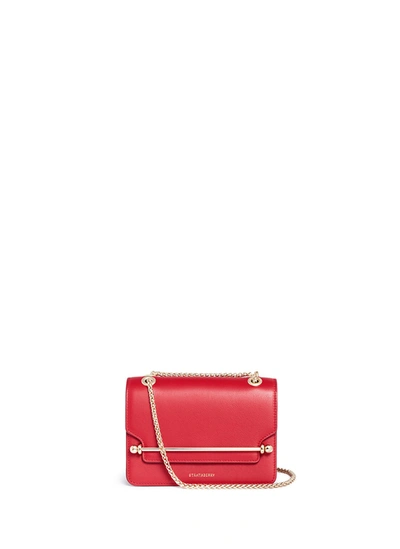 Strathberry East/west Mini Bag In Soft Pink Calfskin In Red
