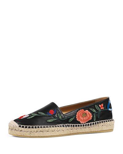 gucci women's pilar leather espadrille flats