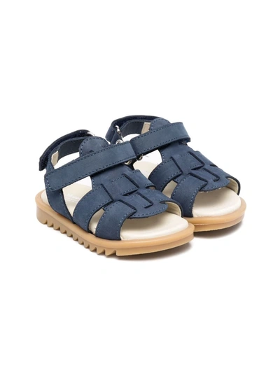 Montelpare Tradition Kids' Open-toe Suede Sandals In Blue