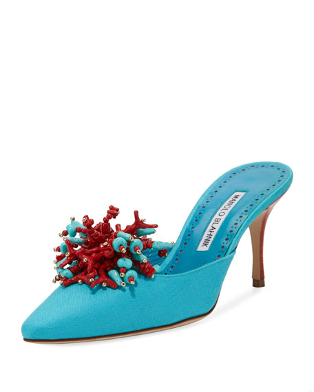 turquoise manolo blahnik