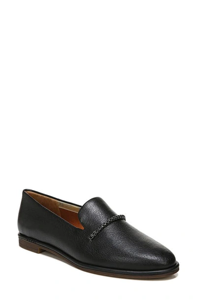 Franco Sarto Hanah Womens Leather Slip On Loafers In Black