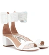 Aquazzura Casablanca 50mm Leather Ankle-strap Sandals In White