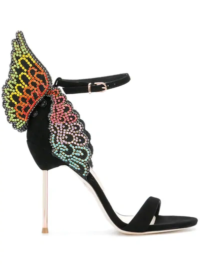 Sophia Webster Evangeline Butterfly-wing Suede Sandals In Multicolor
