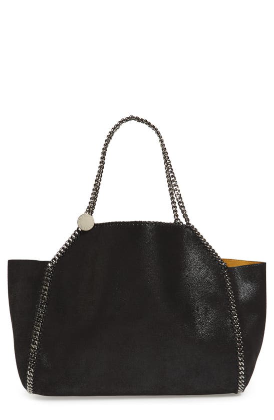 reversible faux leather tote