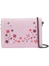 Bottega Veneta Dragee Intrecciato Meadow Flower Mini Montebello Bag In Light Pink