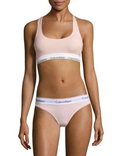 Calvin Klein Underwear Modern Cotton Bralette In Light Pink