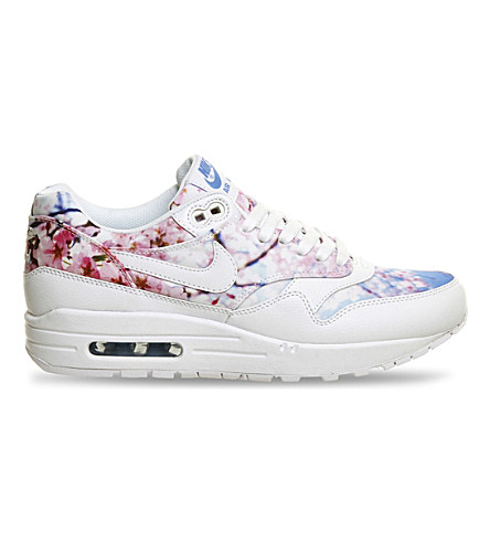 Nike Air Max 1 Printed Leather Trainers In Cherry Blossom | ModeSens
