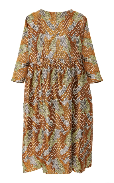 Rachel Comey Oust Multicolor Jacquard Dress In Metallic | ModeSens