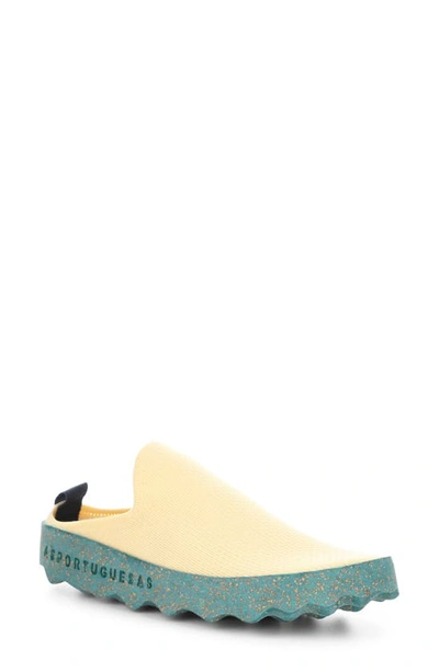 Asportuguesas By Fly London Clog In Butter/ Green S Cafe