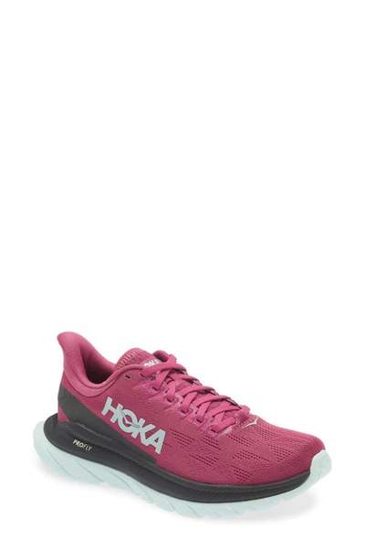 Hoka One One Mach 4 Running Shoe In Festival Fuchsia / Black