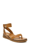 Franco Sarto Blanca Flat Sandals Women's Shoes In Cuoio Leather