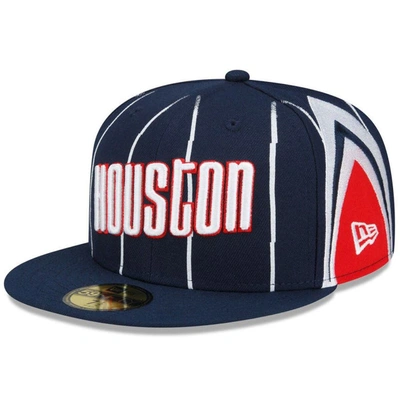 New Era Men's  Navy Houston Rockets 2021, 22 City Edition Official 59fifty Fitted Hat
