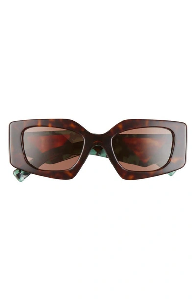 Prada 51mm Rectangular Sunglasses In Tortoise