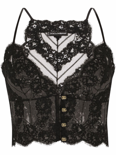 Dolce & Gabbana Bra With Corset In Black