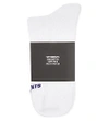 Vetements Striped Cotton Ankle Socks In White