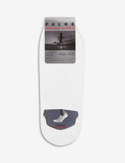 Falke Mens White Cool Kick Stretch-woven Socks