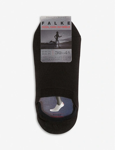Falke Mens Black Cool Kick Invisible Stretch-woven Socks