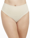 Spanx Cotton Control Thong In Heather Oatmeal