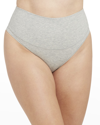 Spanx Cotton Control Thong In Heather Grey