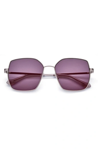 Gemma Goodbye Stranger 56mm Geometric Sunglasses In Thunder