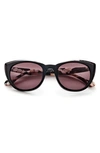 Gemma Heart Of Glass 52mm Cat Eye Sunglasses In Carbon