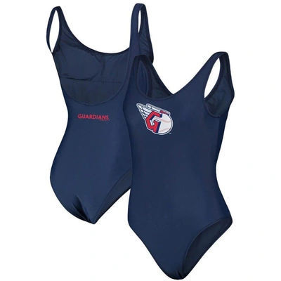 G-iii 4her By Carl Banks Navy Cleveland Guardians Making Waves One-piece Swimsuit