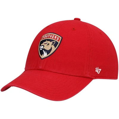 47 ' Red Florida Panthers Logo Clean Up Adjustable Hat
