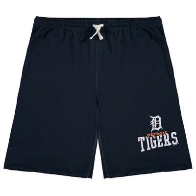 Profile Men's Navy Detroit Tigers Big And Tall French Terry Shorts